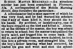 Schoolmaster Murdered