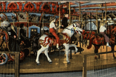 Idora Park Carousel Colorized Photo